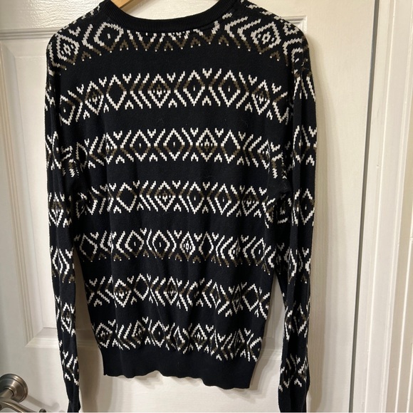 Mens Sovereign Code 1917 Nordic Black Lightweight Cotton Sweater Size Small - Picture 5 of 6